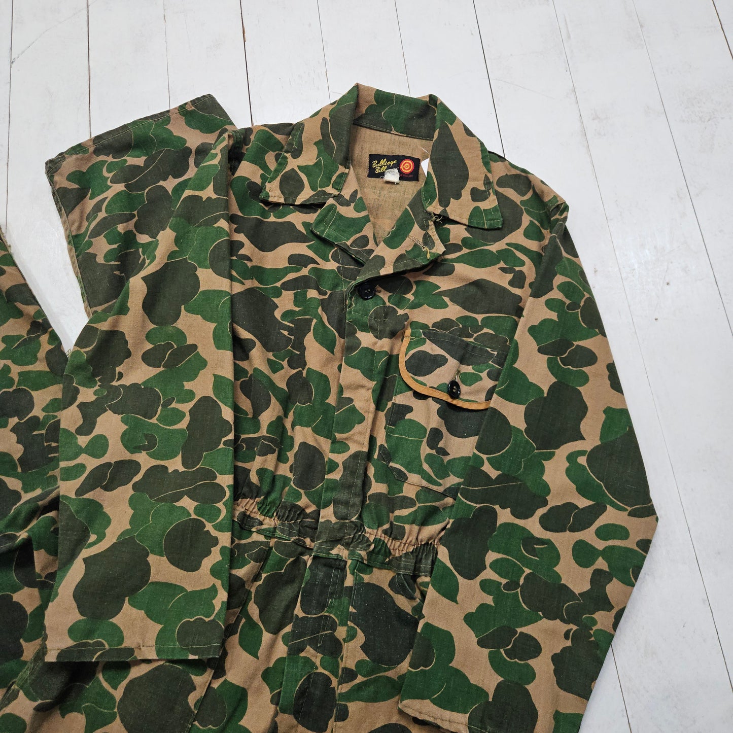 1960s/1970s Bullseye Bill Duck Camo Coveralls Made in USA Womens Size S/M