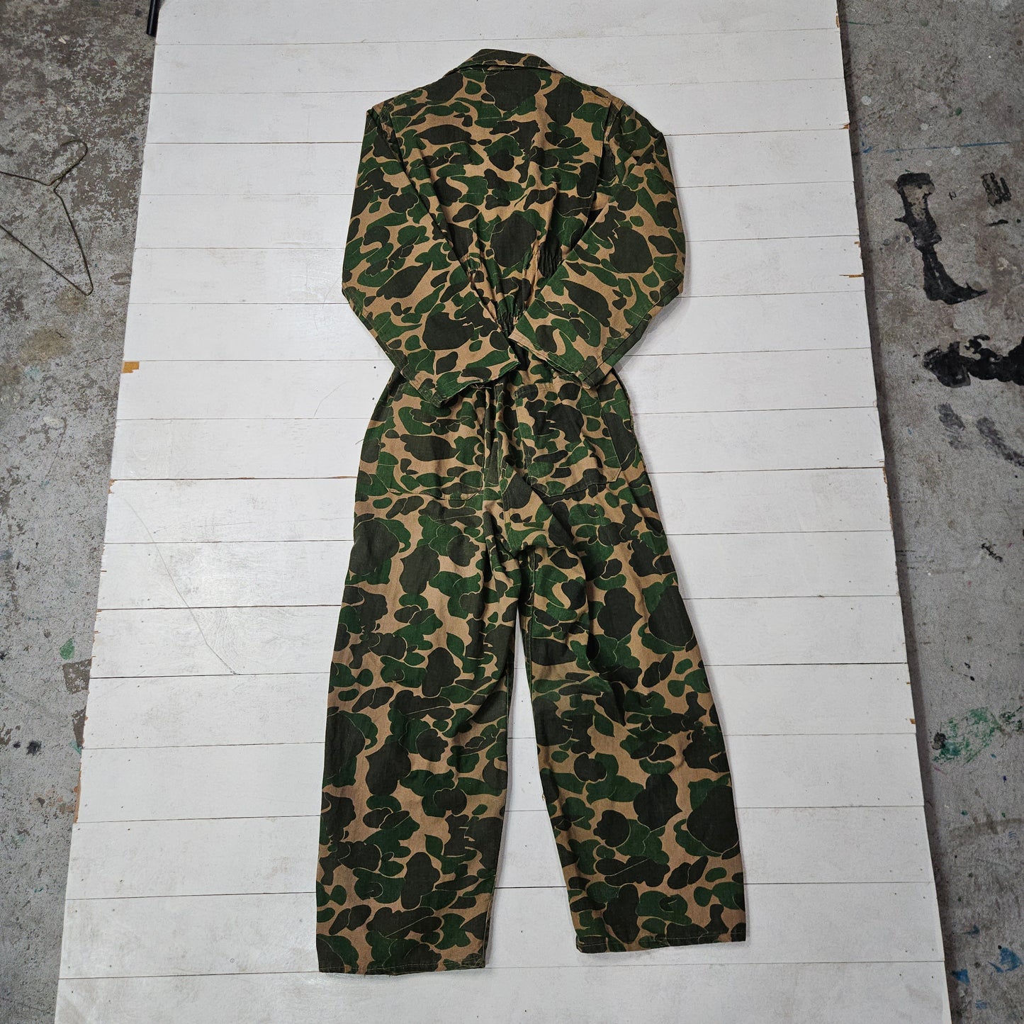 1960s/1970s Bullseye Bill Duck Camo Coveralls Made in USA Womens Size S/M