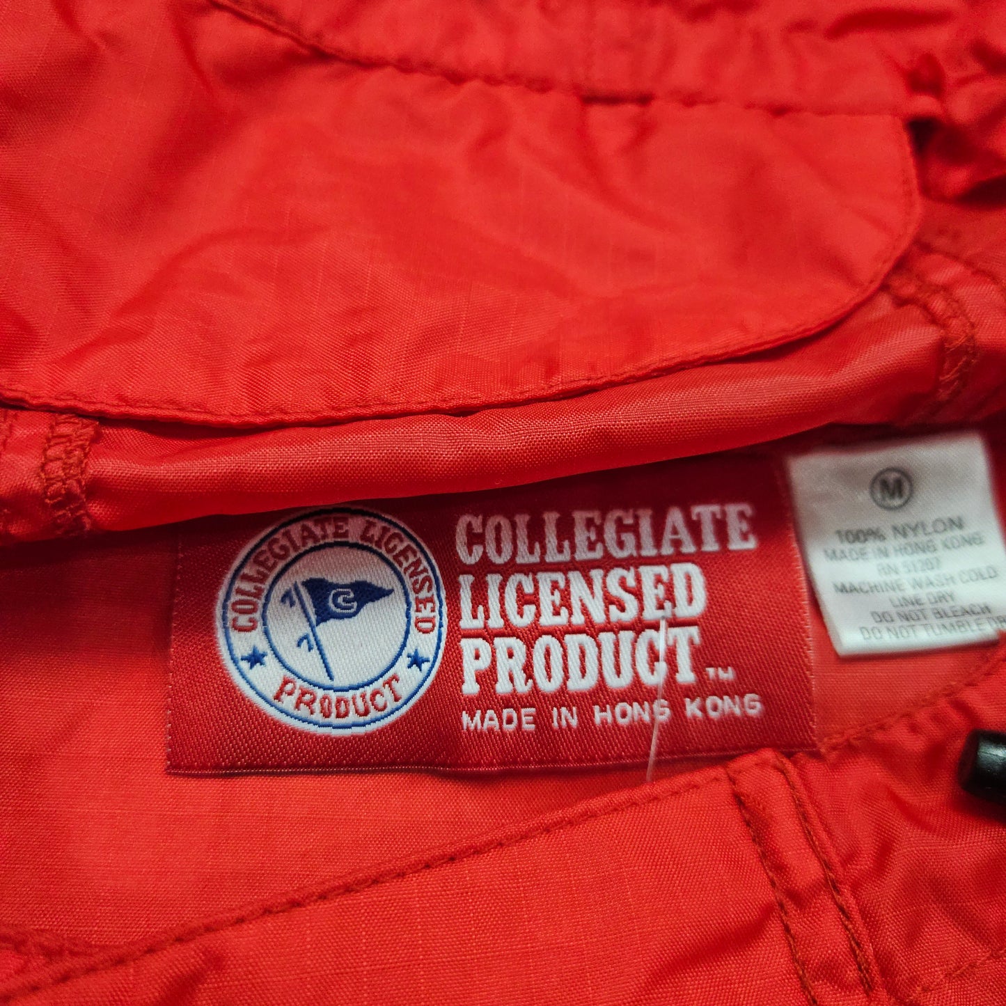 1990s Red Indiana Hoosiers NCAA Pullover Windbreaker Shell Jacket Size M/L