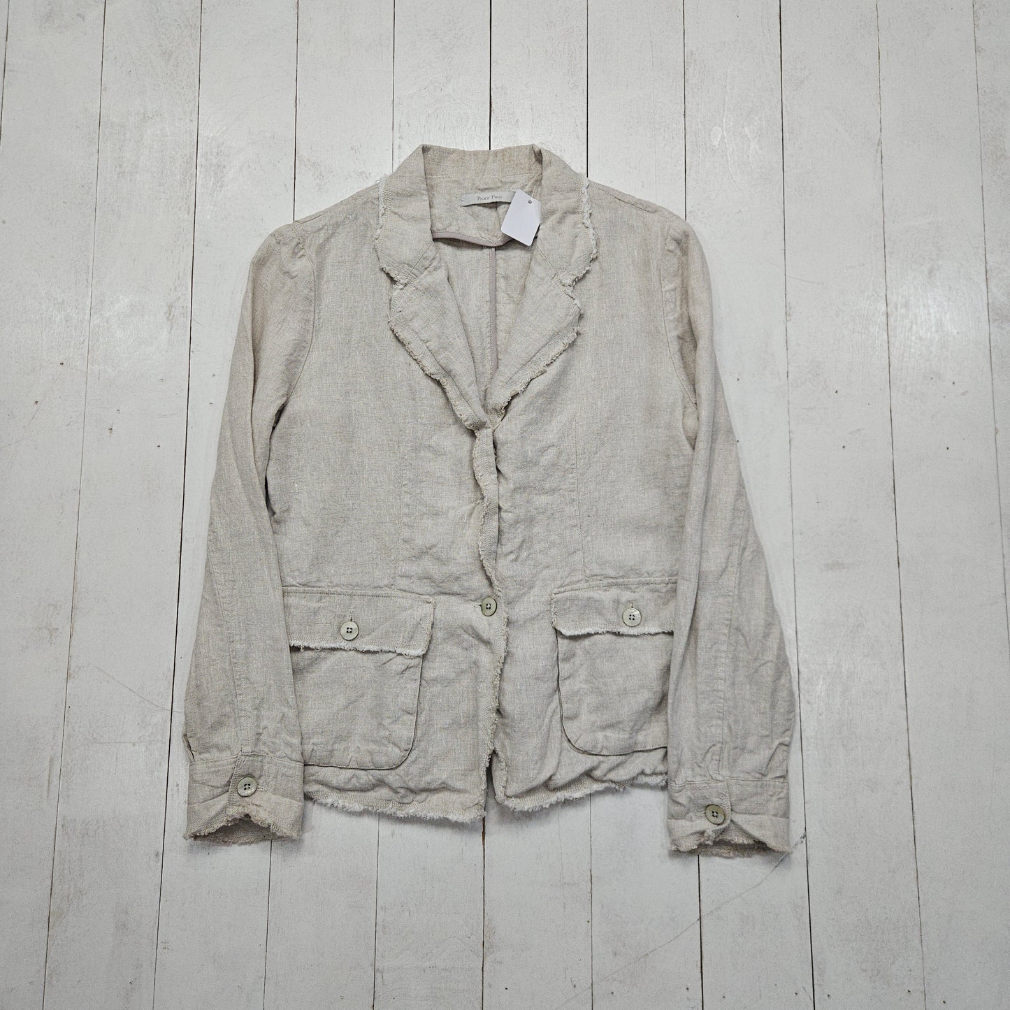 2010s Part Two Beige Linen Blazer Jacket Women's Size L
