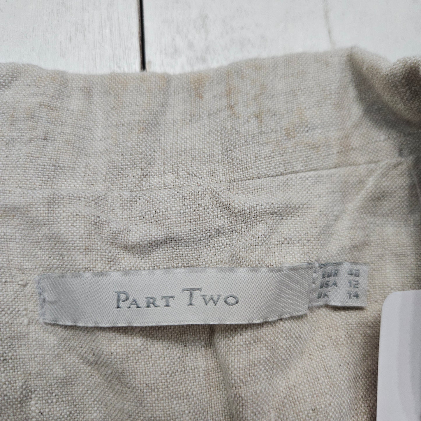 2010s Part Two Beige Linen Blazer Jacket Women's Size L