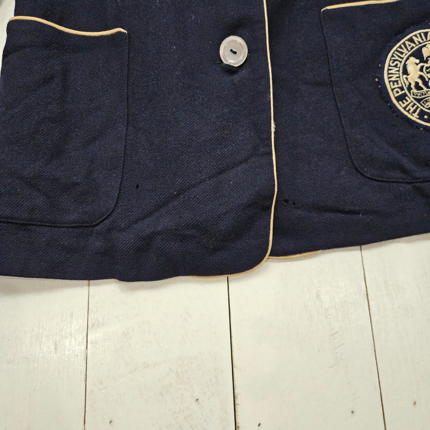 1960s Penn State Nittany Lions School Blazer Jacket Womens Size S - People's Champ Vintage -Womenswear