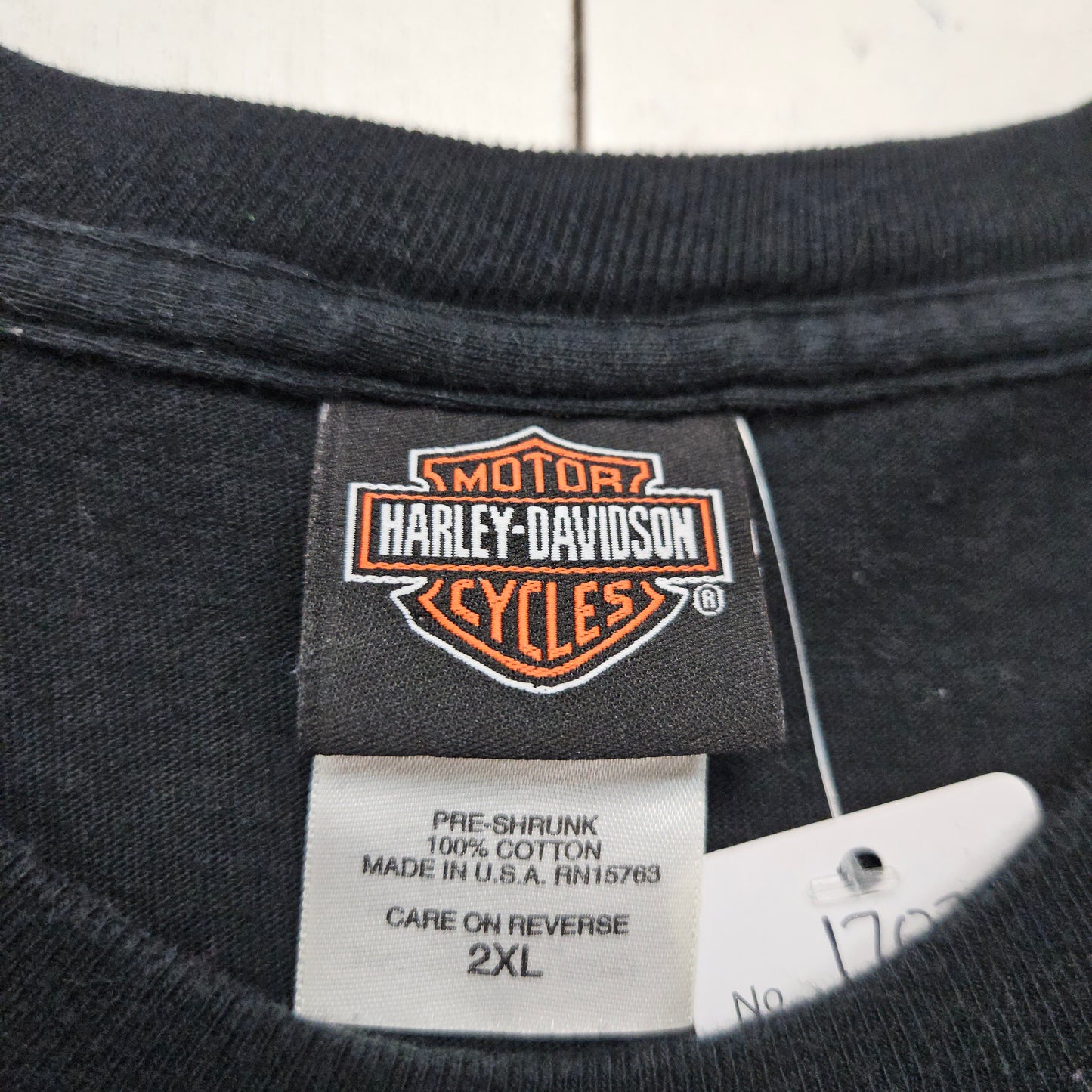 2000s 2003 Harley-Davidson Pinstripe Art Perrysburg Ohio Signature Motorcycle T-Shirt Made in USA Size XXL - People's Champ Vintage -T-Shirts - Harley