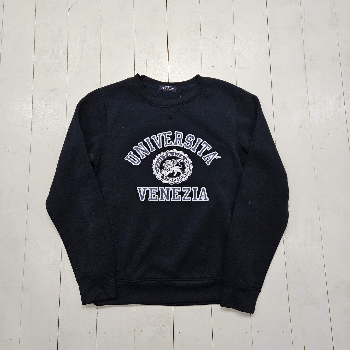 1990s Black Universita Venezia Venice University Sweatshirt Size S