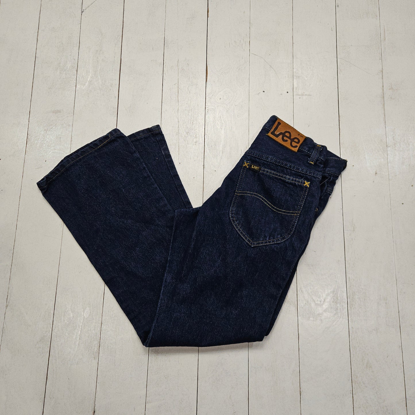 1990s Lee Riders Darkwash Blue Denim Jeans Size 28x29