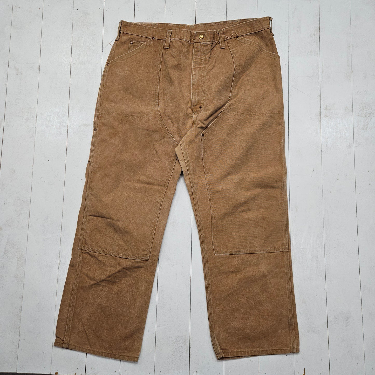 1970s Carhartt Canvas Double Knee Work Pants Made in USA Size 38x28