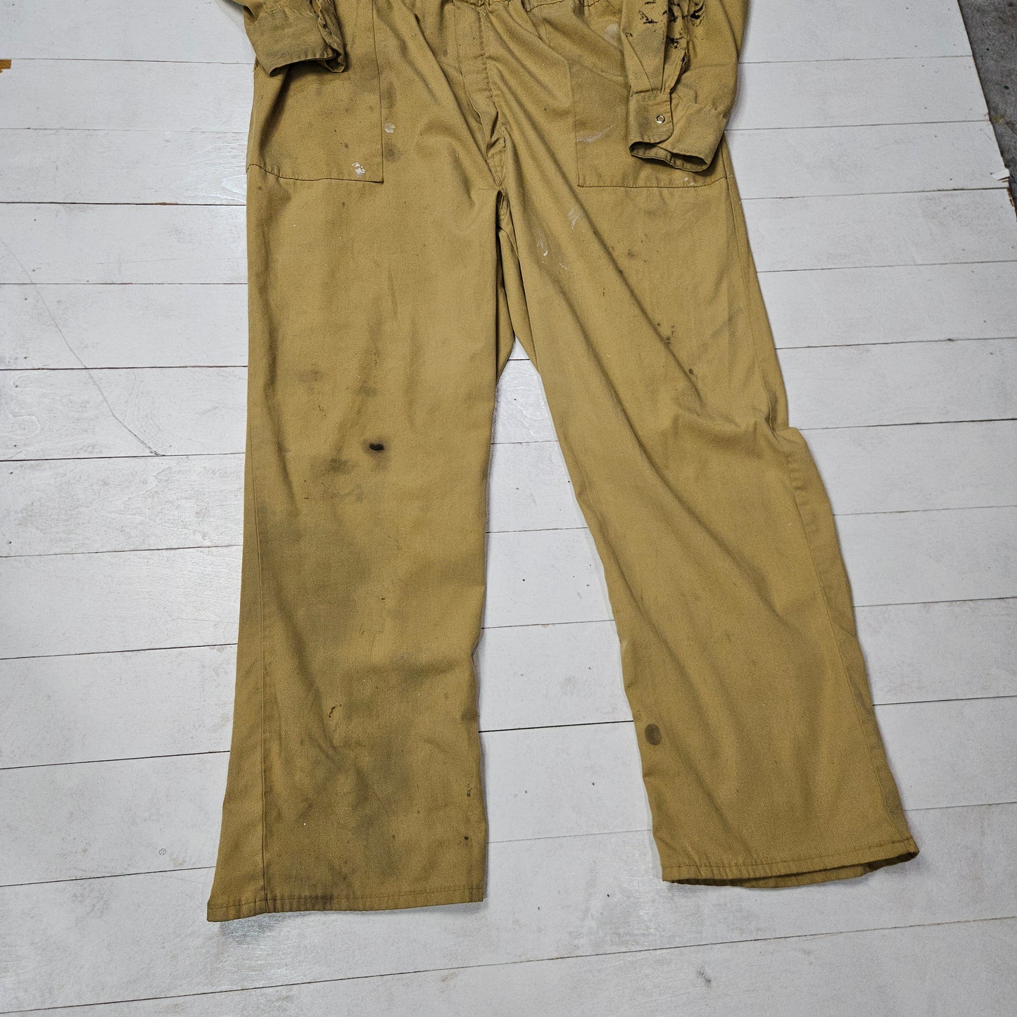 1970s/1980s Career Blend Mustard Yellow Goodyear Coveralls Size XL