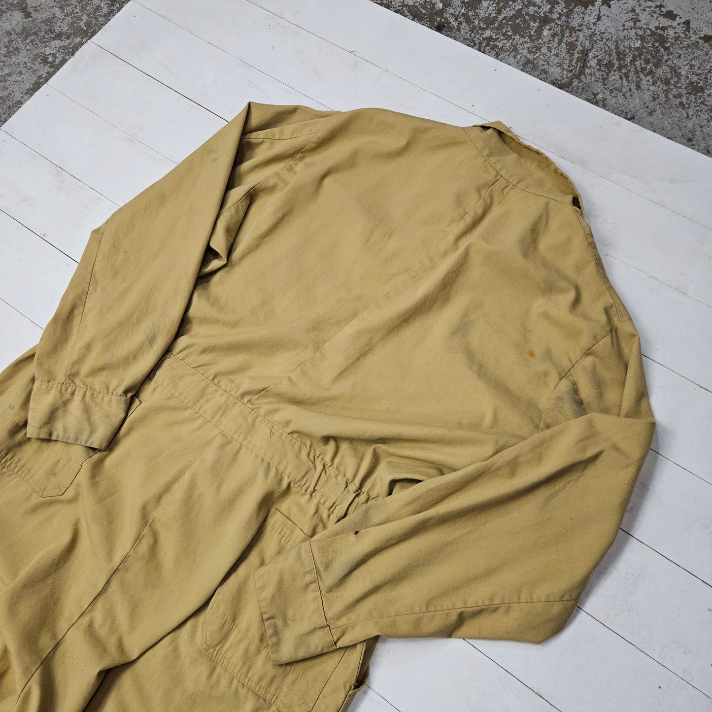 1970s/1980s Career Blend Mustard Yellow Goodyear Coveralls Size XL