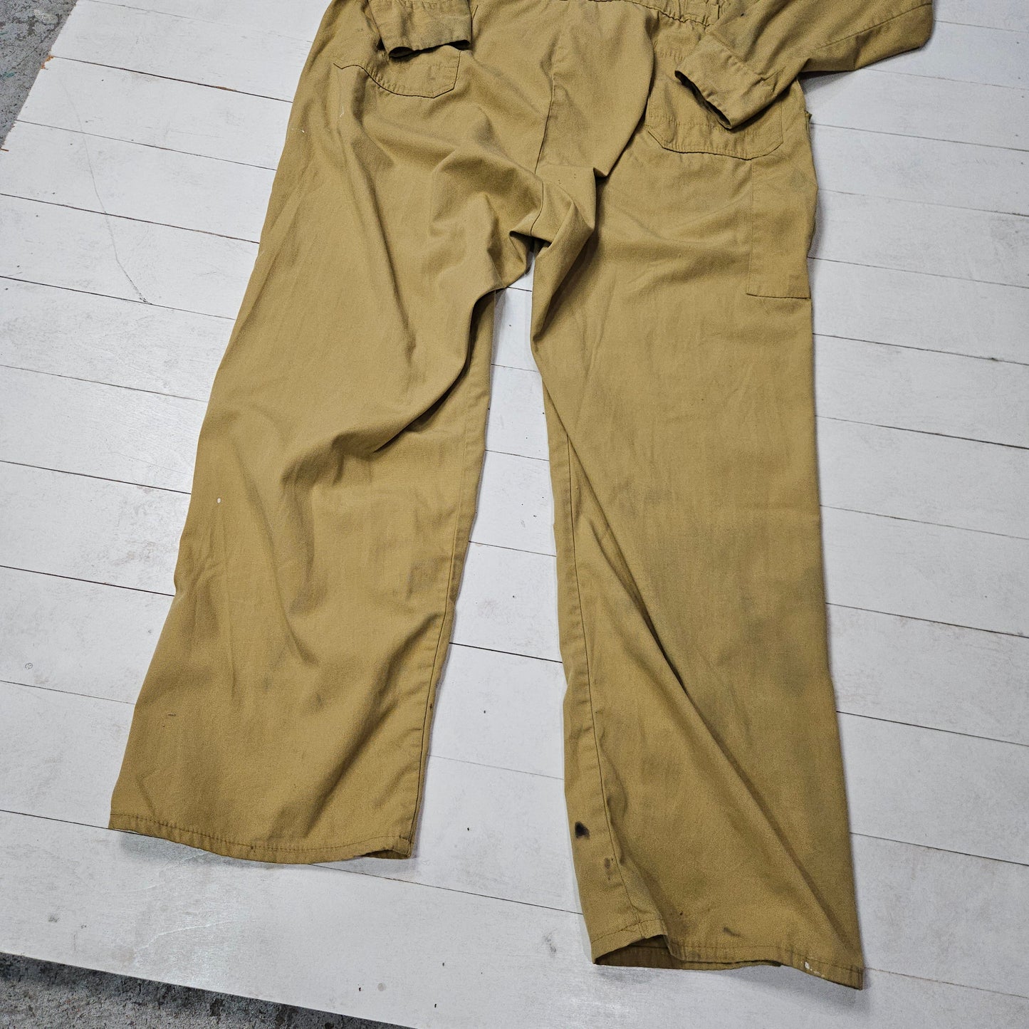 1970s/1980s Career Blend Mustard Yellow Goodyear Coveralls Size XL