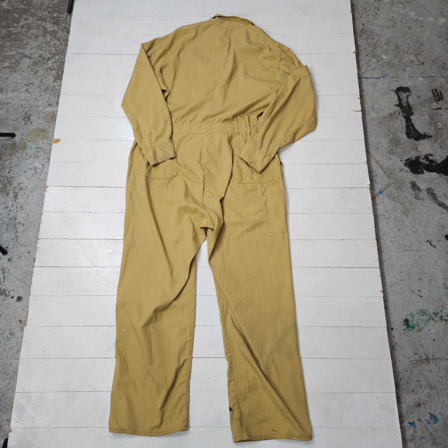 1970s/1980s Career Blend Mustard Yellow Goodyear Coveralls Size XL