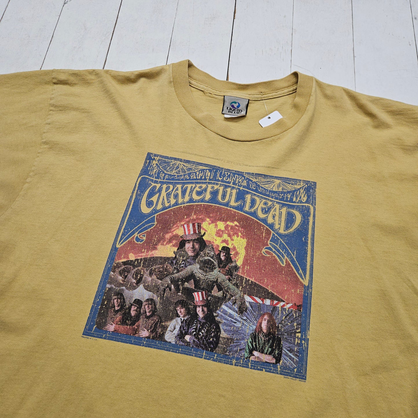 2000s 2004 Liquid Blue Grateful Dead Self Titled Album Cover T-Shirt Made in USA Size XL