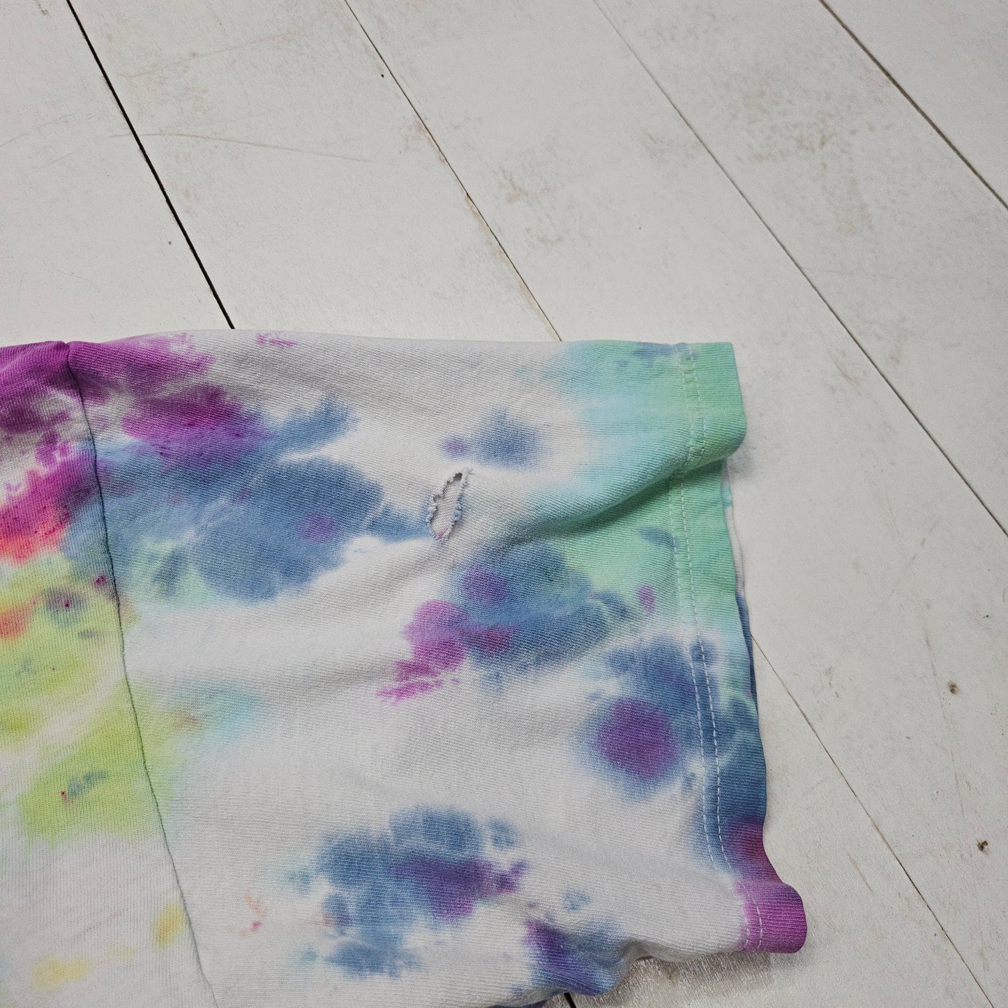 1990s 1996 Tie Dyed Neil Young with Crazy Horse Broken Arrow Tour T-Shirt Made in USA Size L/XL