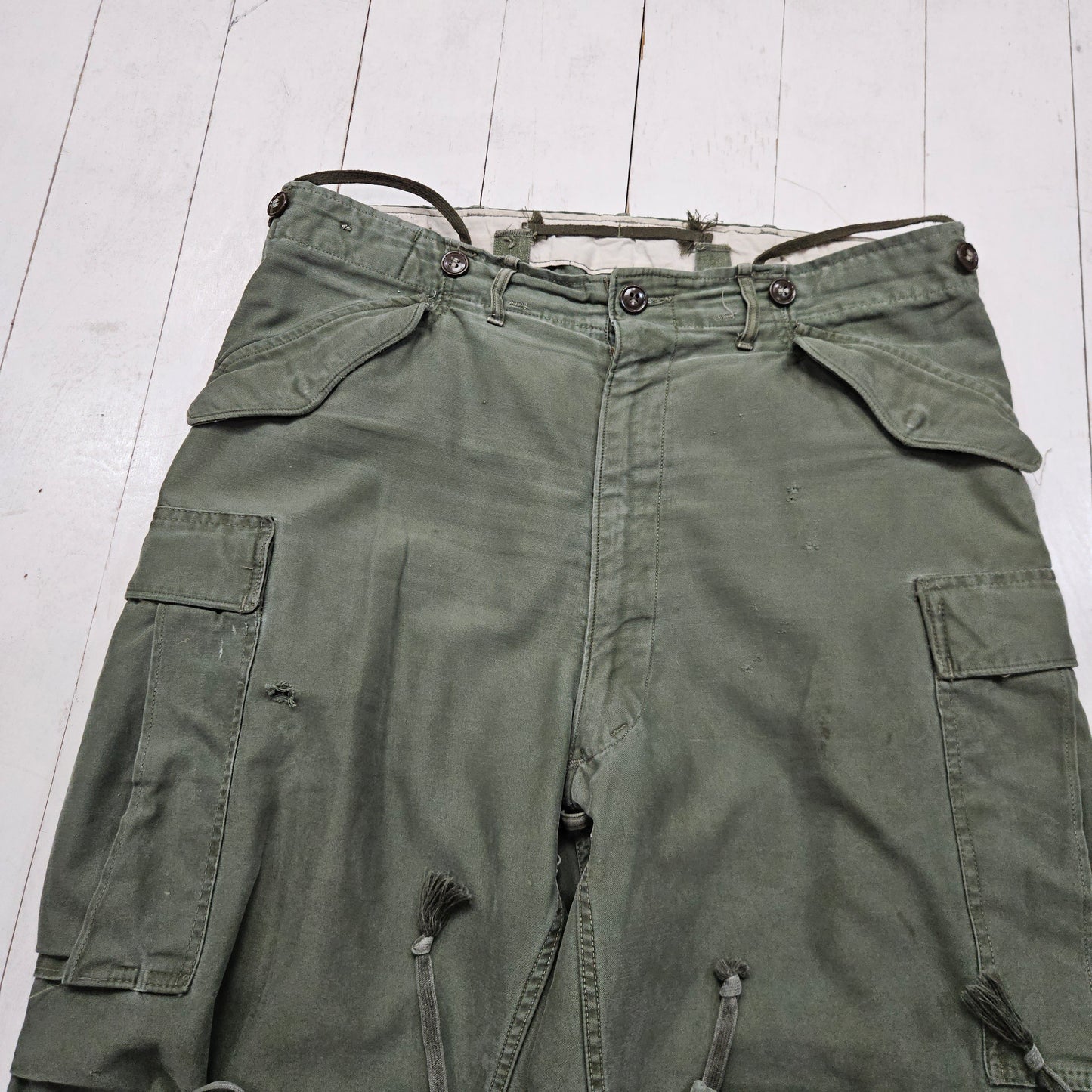 1950s M-1951 Trousers Cargo Pants Olive Green Made in USA Size 28-36