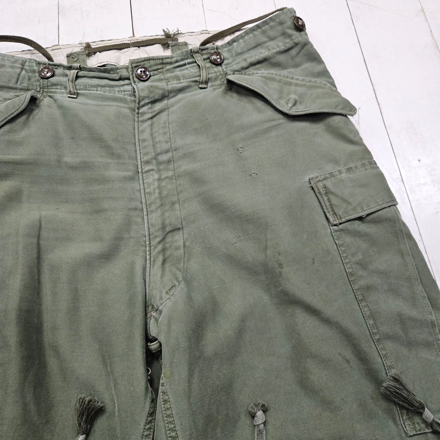 1950s M-1951 Trousers Cargo Pants Olive Green Made in USA Size 28-36