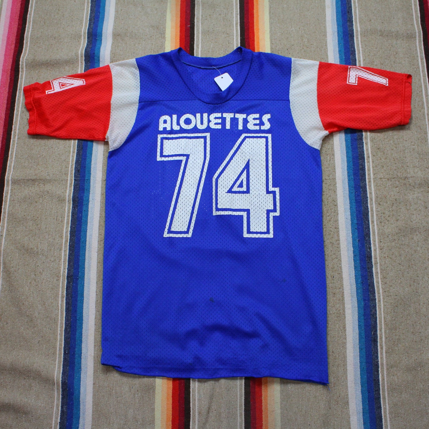1970s/1980s Montreal Alouettes CFL Mesh Football Jersey Size S