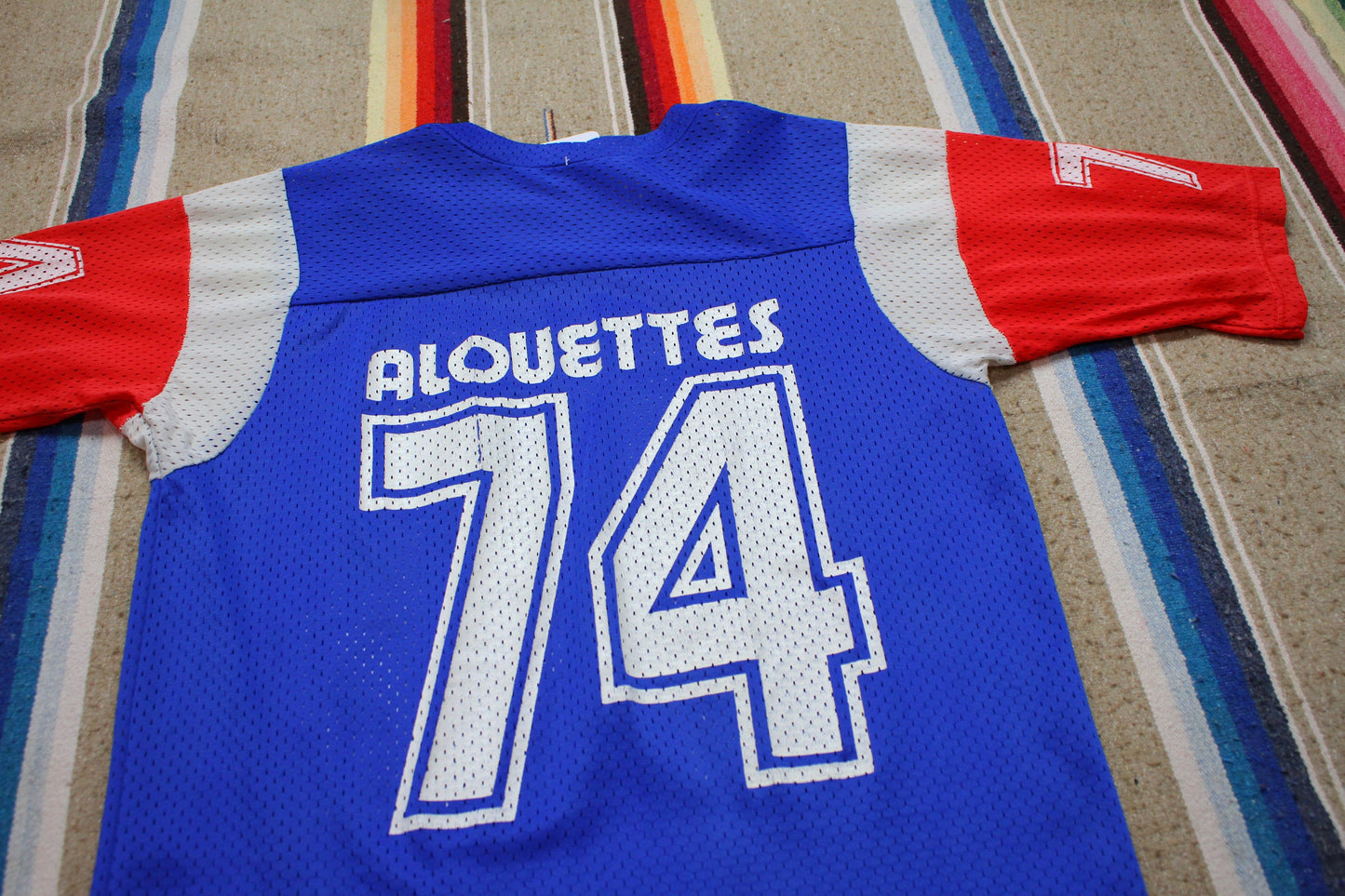 1970s/1980s Montreal Alouettes CFL Mesh Football Jersey Size S