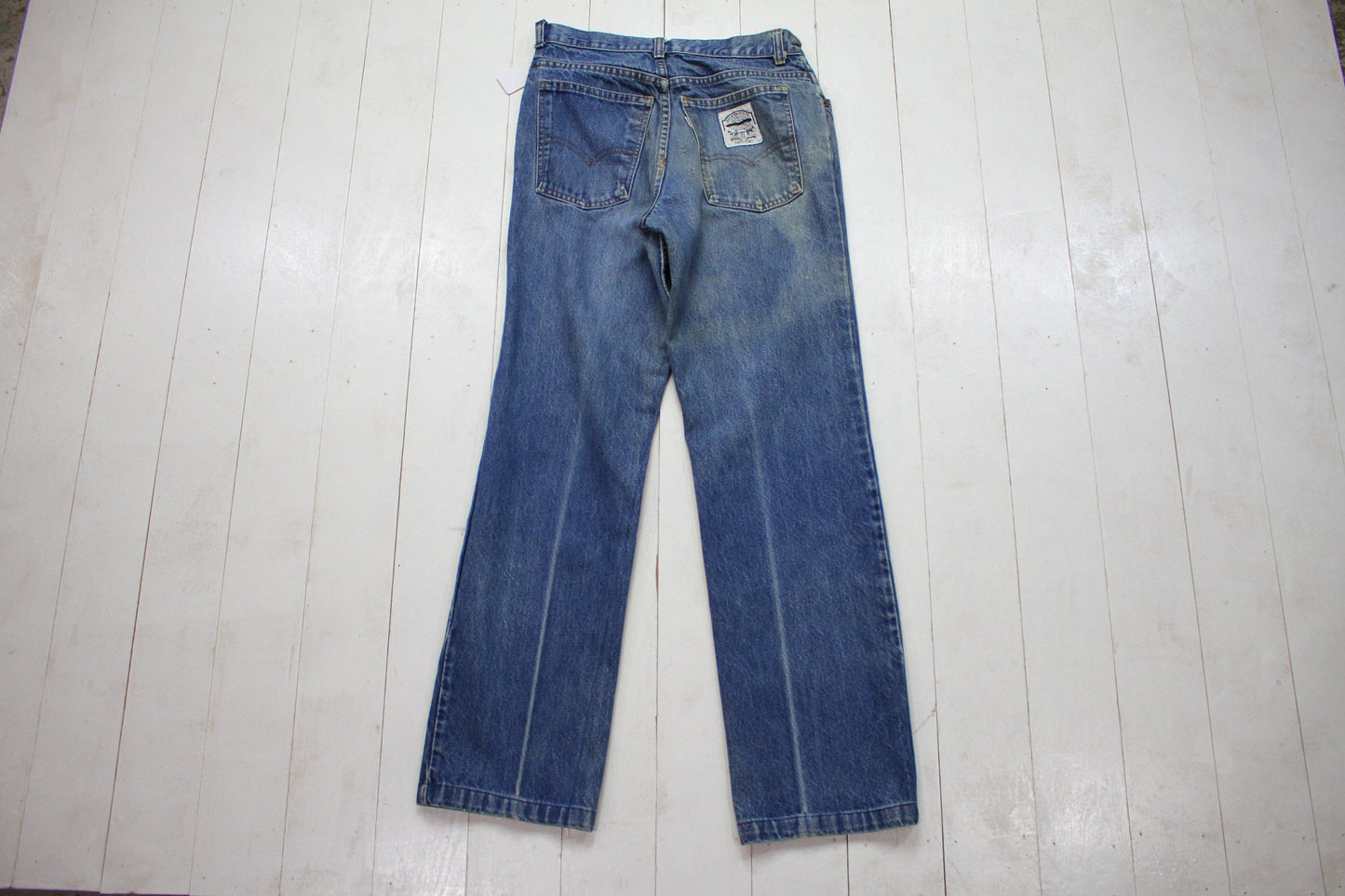 1980s Levi's White Label High Rise Blue Denim Jeans Made in USA Size 26x28.5