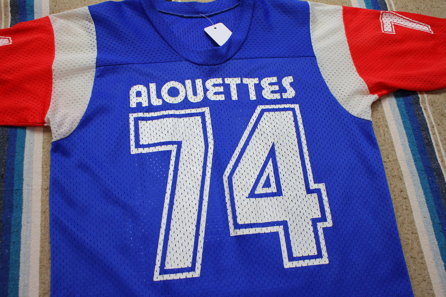 1970s/1980s Montreal Alouettes CFL Mesh Football Jersey Size S