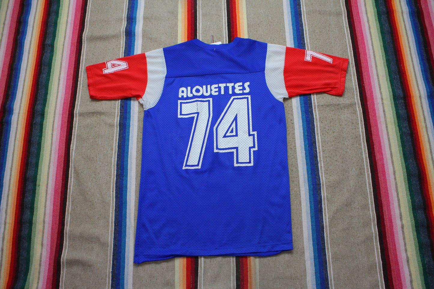 1970s/1980s Montreal Alouettes CFL Mesh Football Jersey Size S