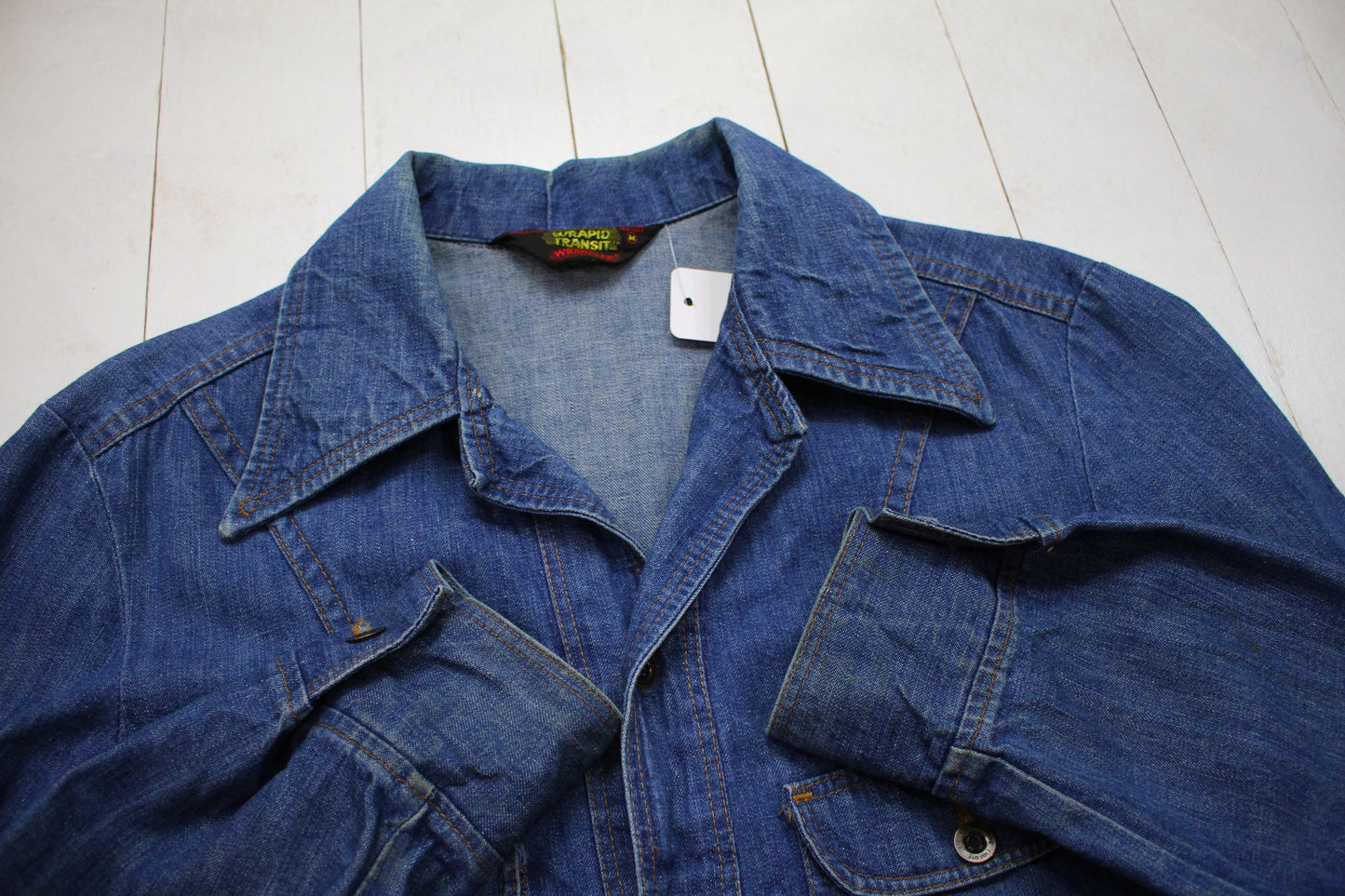 1970s Wrangler Wrapid Transit Denim Jacket Made in USA Size M