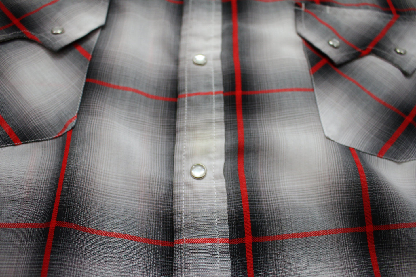 1990s ELY Cattleman Shadow Plaid Sawtooth Pocket Shortsleeve Western Shirt Size XXL
