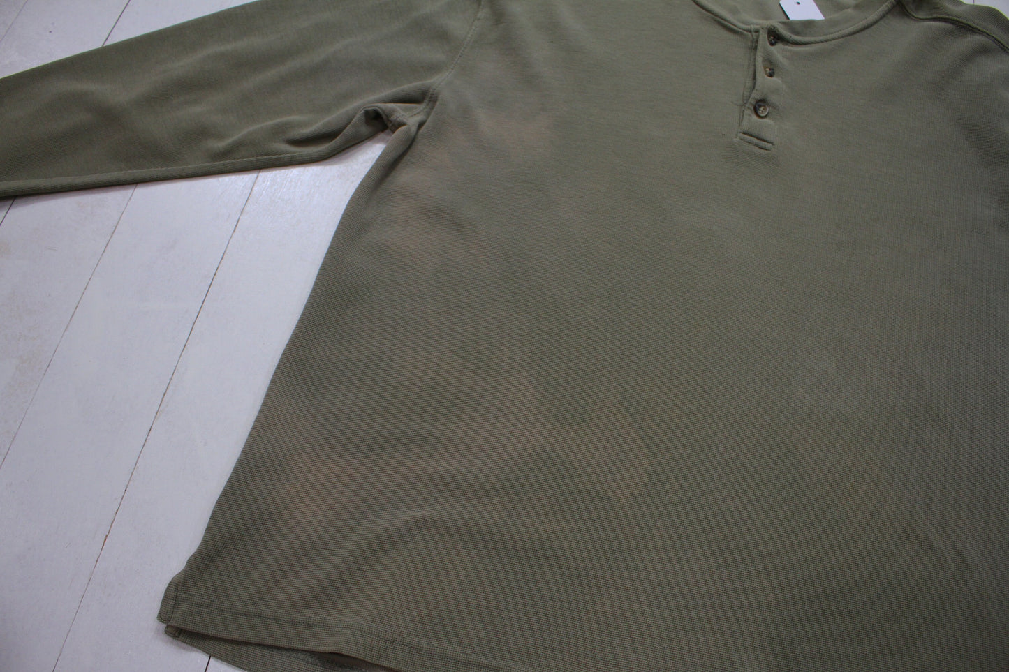 2000s Carhartt Henley Collar Thermal Long Sleeve T-Shirt Size XXL