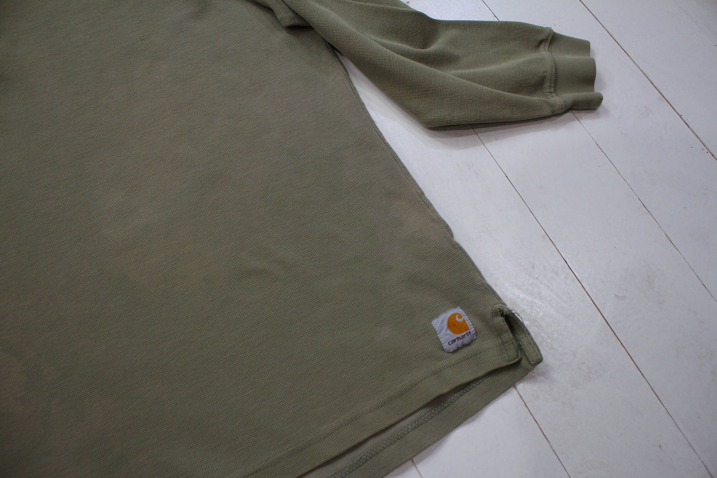 2000s Carhartt Henley Collar Thermal Long Sleeve T-Shirt Size XXL