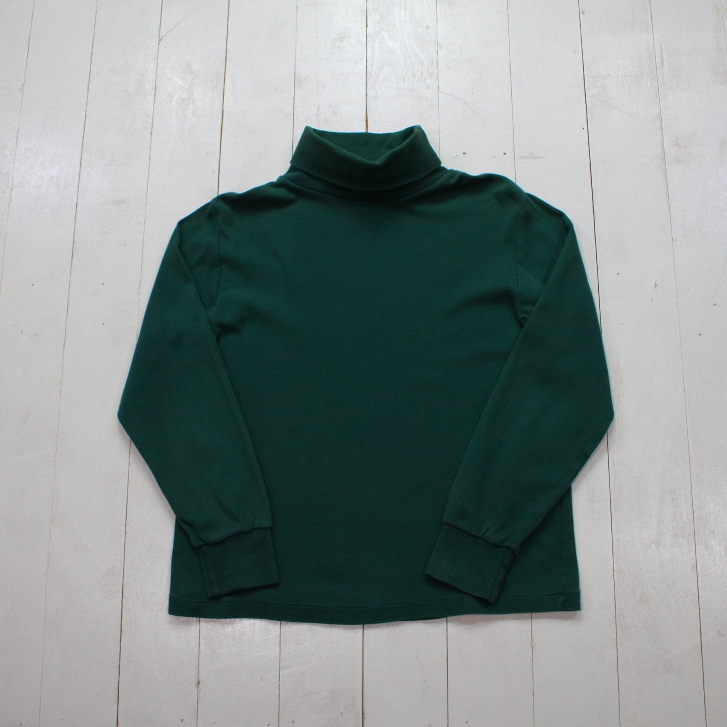 1980s/1990s Robert Scott Ltd Green Turtleneck T-Shirt Women's Size L