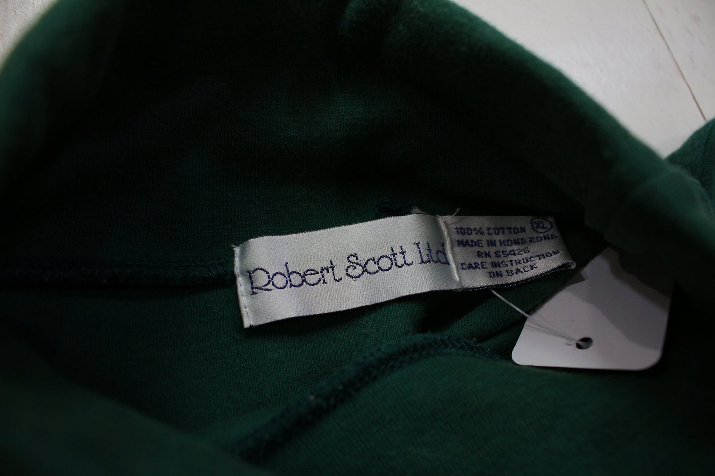 1980s/1990s Robert Scott Ltd Green Turtleneck T-Shirt Women's Size L