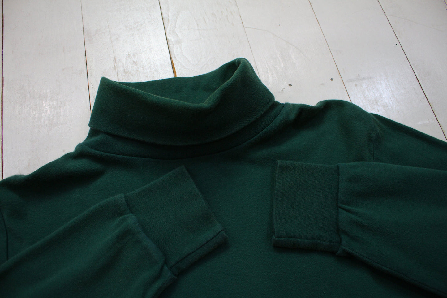 1980s/1990s Robert Scott Ltd Green Turtleneck T-Shirt Women's Size L
