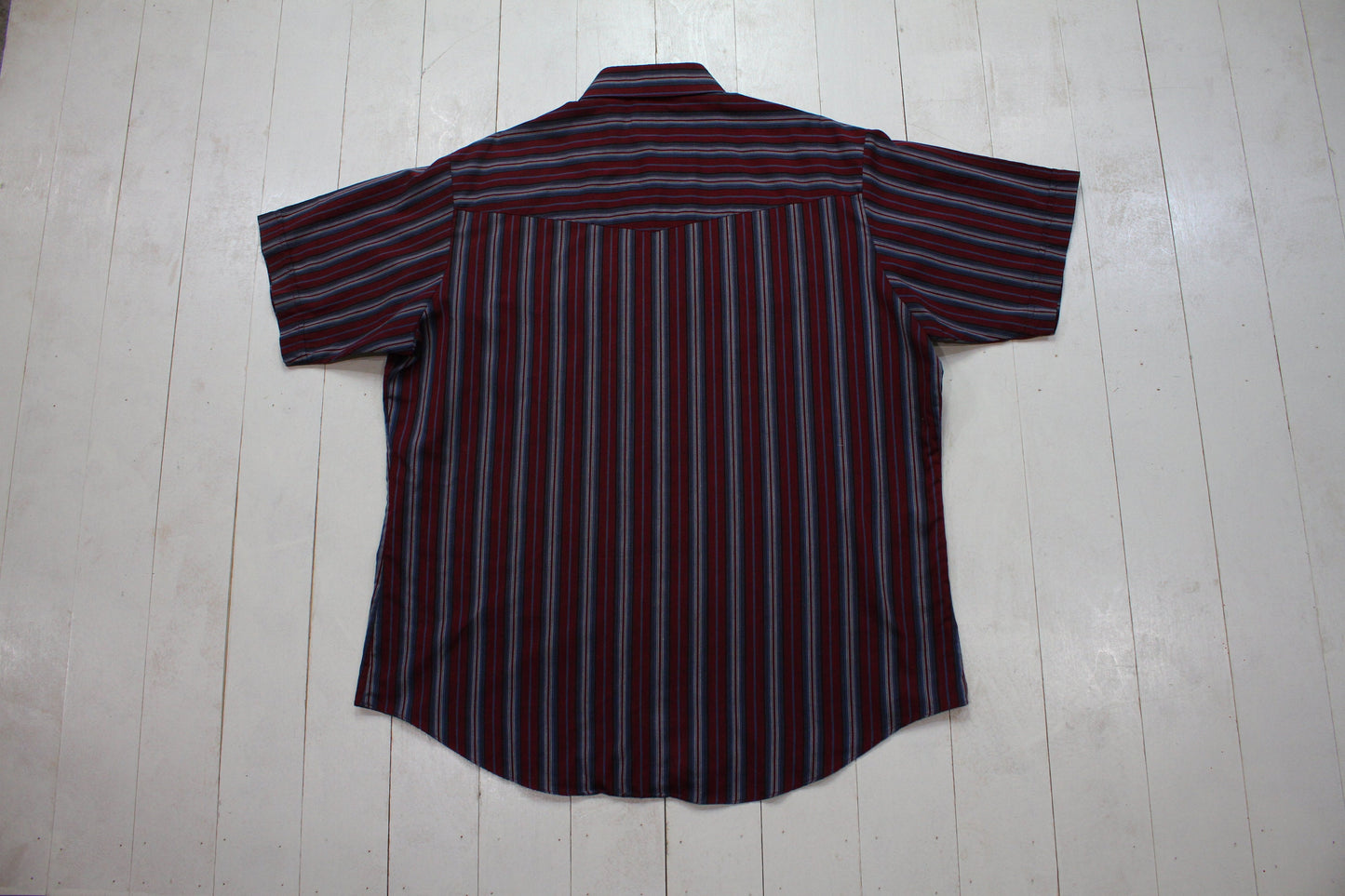 1990s/2000s ELY Cattleman Striped Shortsleeve Pearl Snap Western Shirt Size XL/XXL