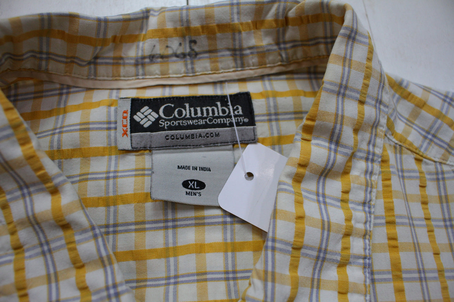 2000s Columbia Sportswear XCO Windowpane Plaid Shortsleeve Shirt Size XL