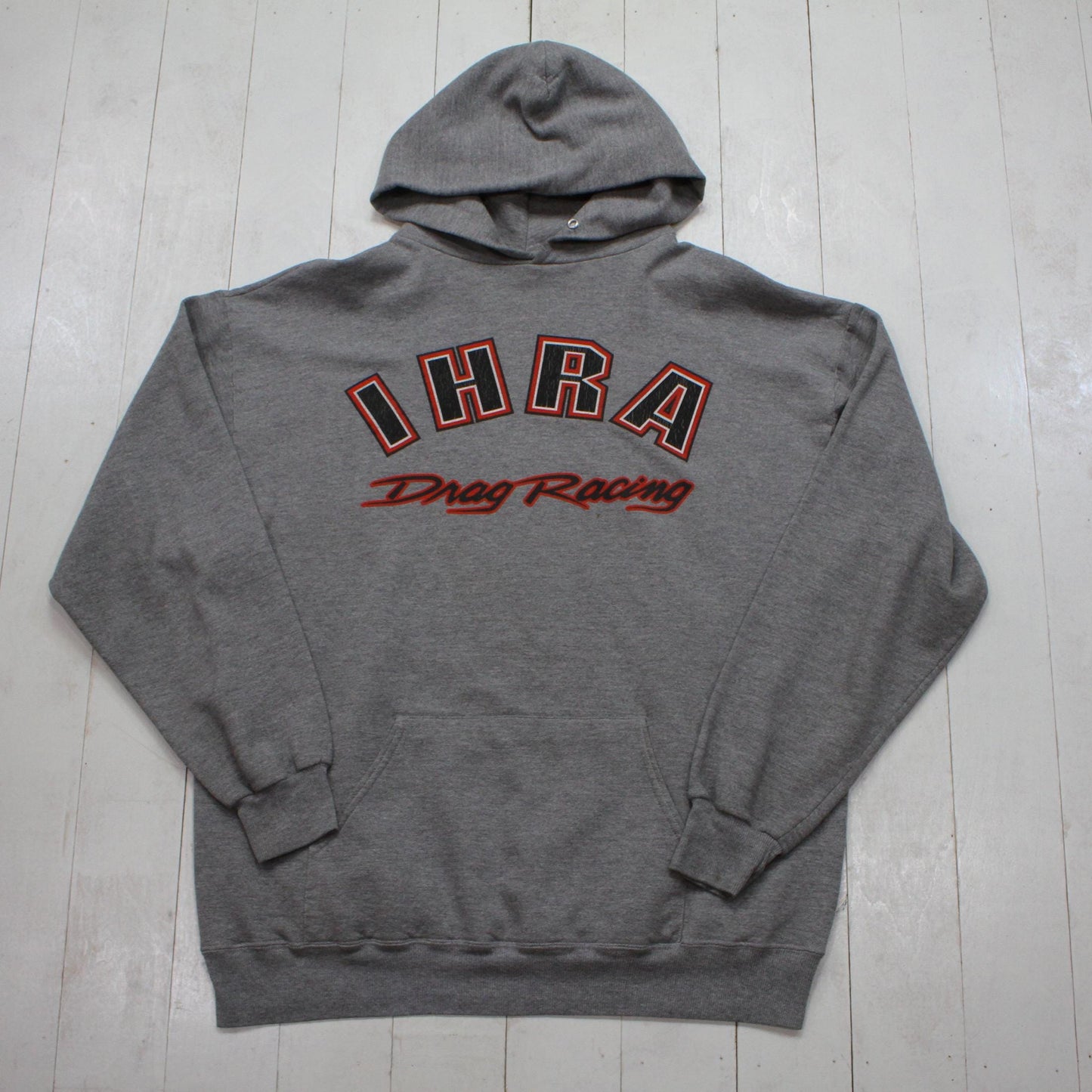 2000s Y2K IHRA Hot Rod Drag Racing Hoodie Sweatshirt Size XL