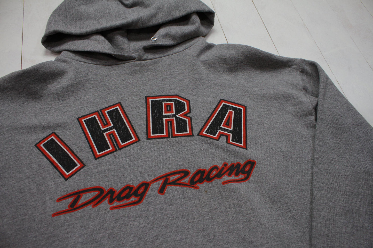 2000s Y2K IHRA Hot Rod Drag Racing Hoodie Sweatshirt Size XL