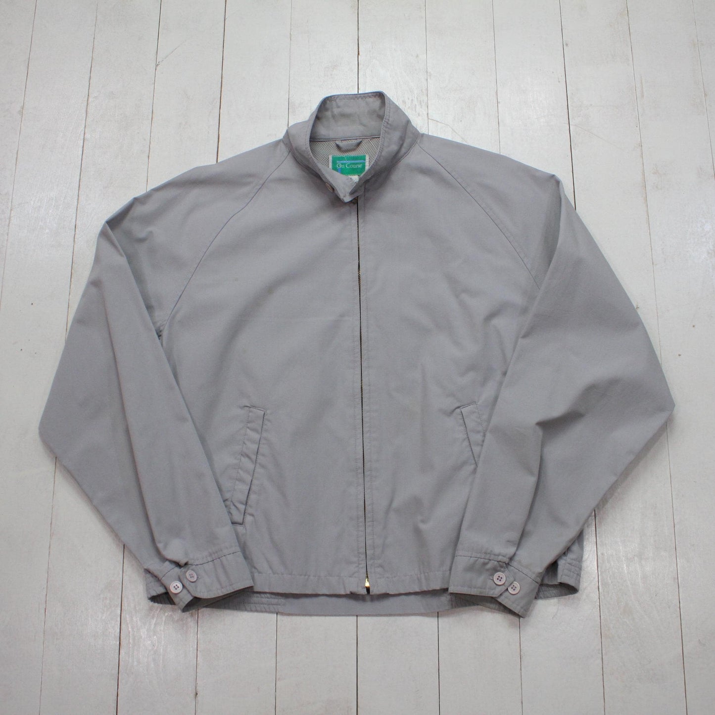 1990s/2000s Y2K On Course Harrington Style Golf Windbreaker Jacket Size L