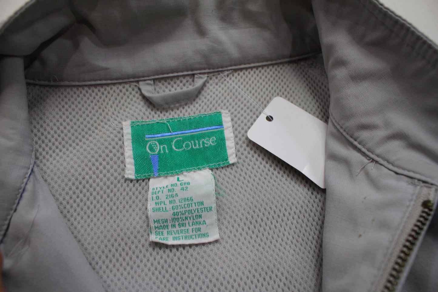1990s/2000s Y2K On Course Harrington Style Golf Windbreaker Jacket Size L