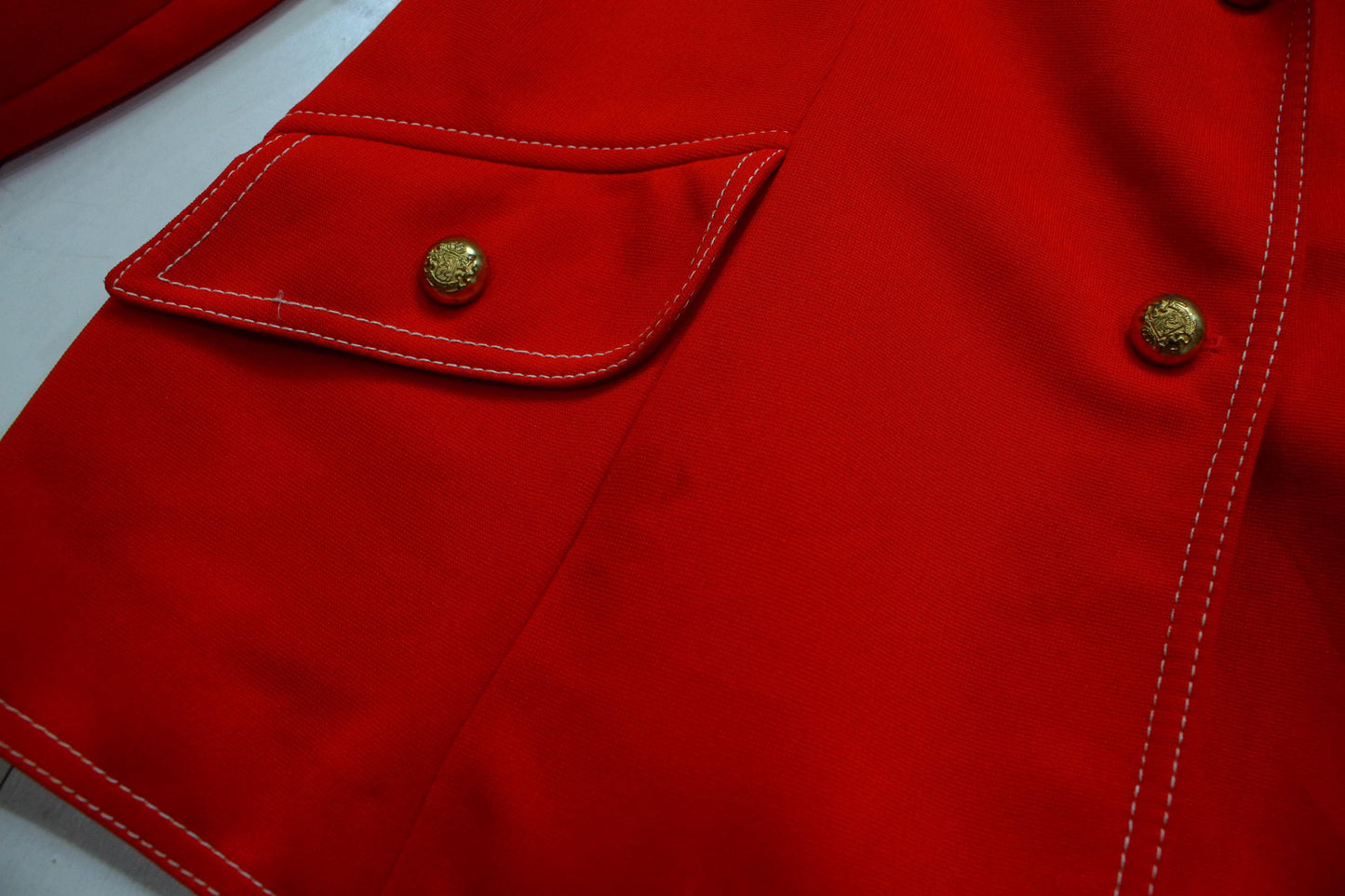 1980s Joyce Red Blazer Jacket Made in USA Women's Size L