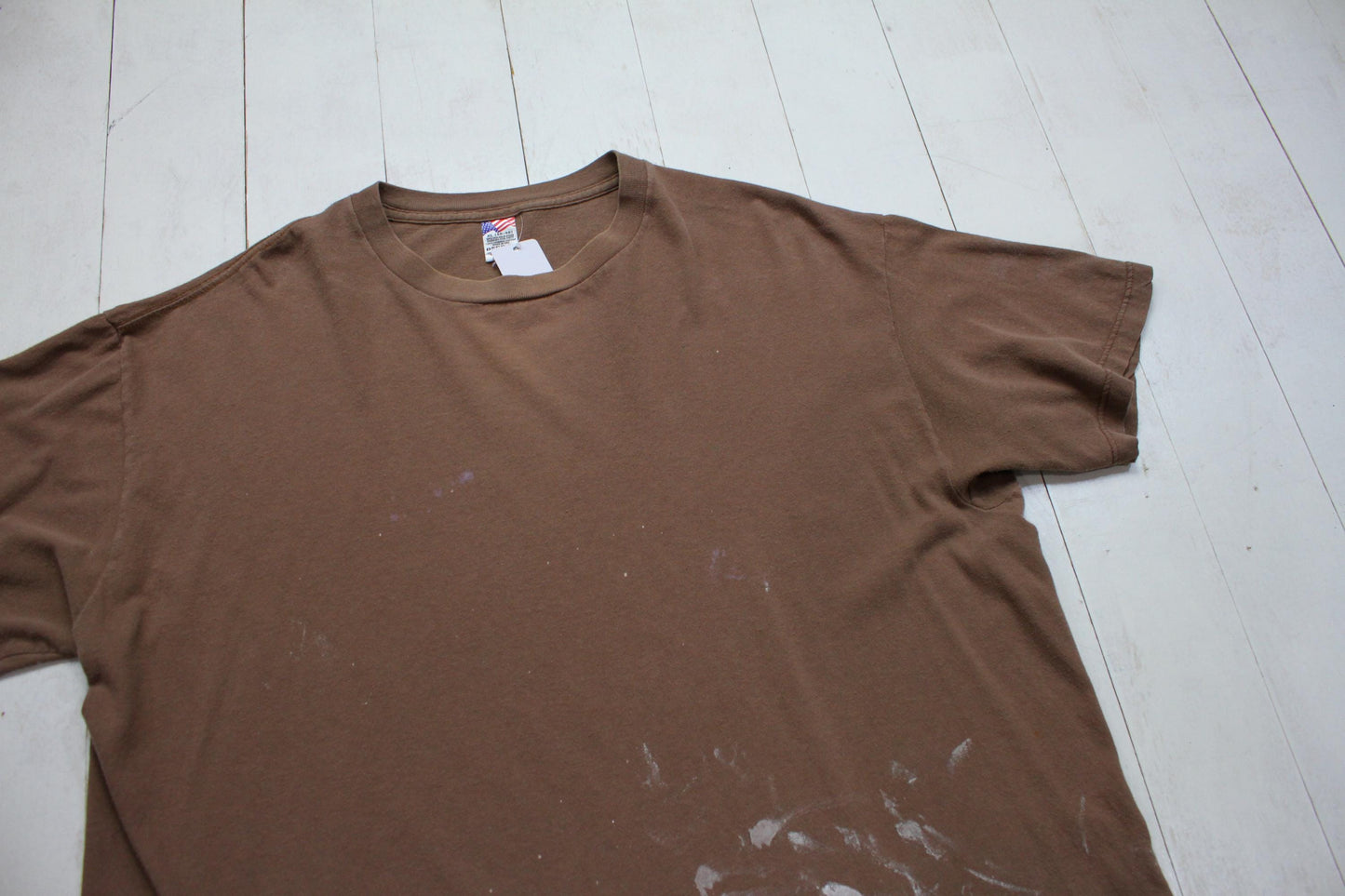 1990s/2000s Jensen Blank Brown Painters T-Shirt Made in USA Size XL
