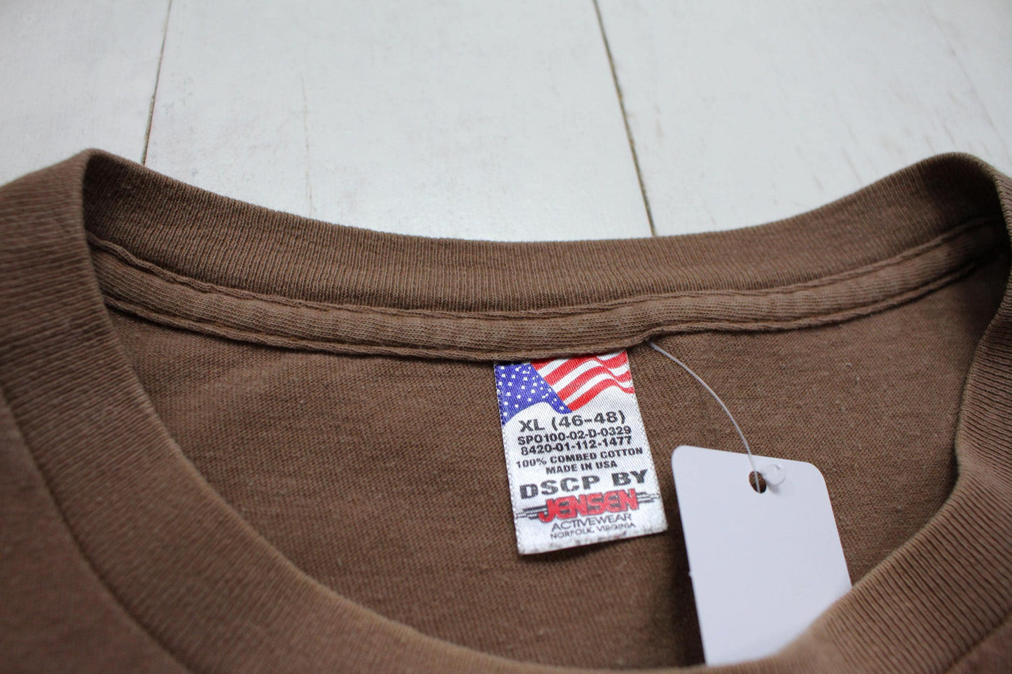 1990s/2000s Jensen Blank Brown Painters T-Shirt Made in USA Size XL