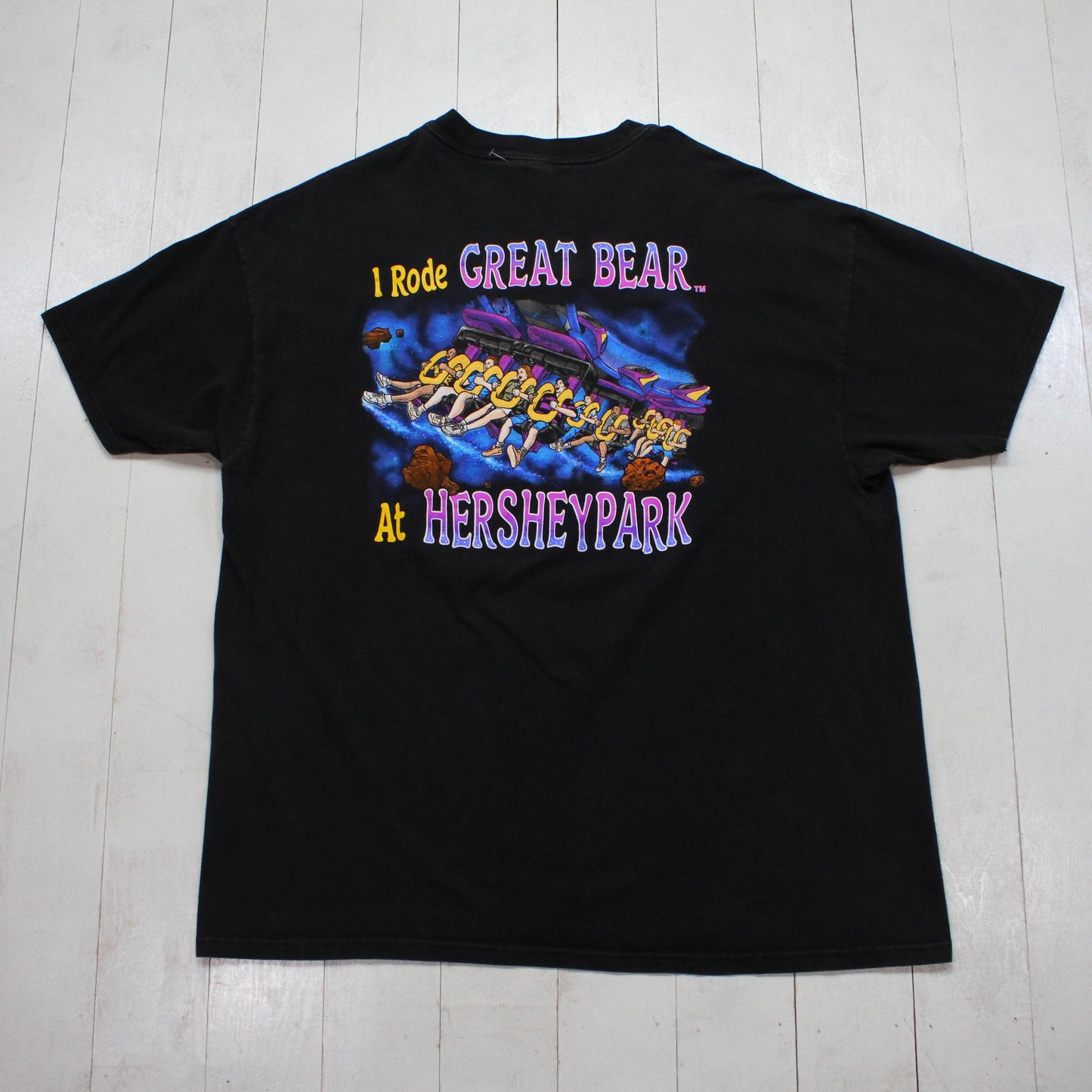 1990s Hanes Hershey Park Great Bear Roller Coaster Theme Park T-Shirt Size XL/XXL
