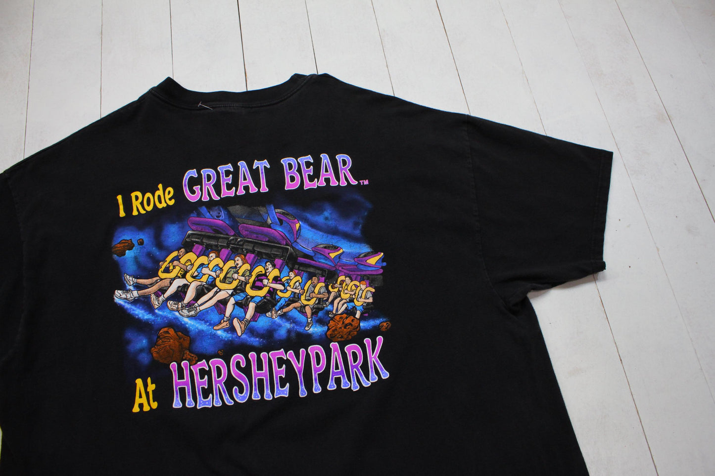 1990s Hanes Hershey Park Great Bear Roller Coaster Theme Park T-Shirt Size XL/XXL