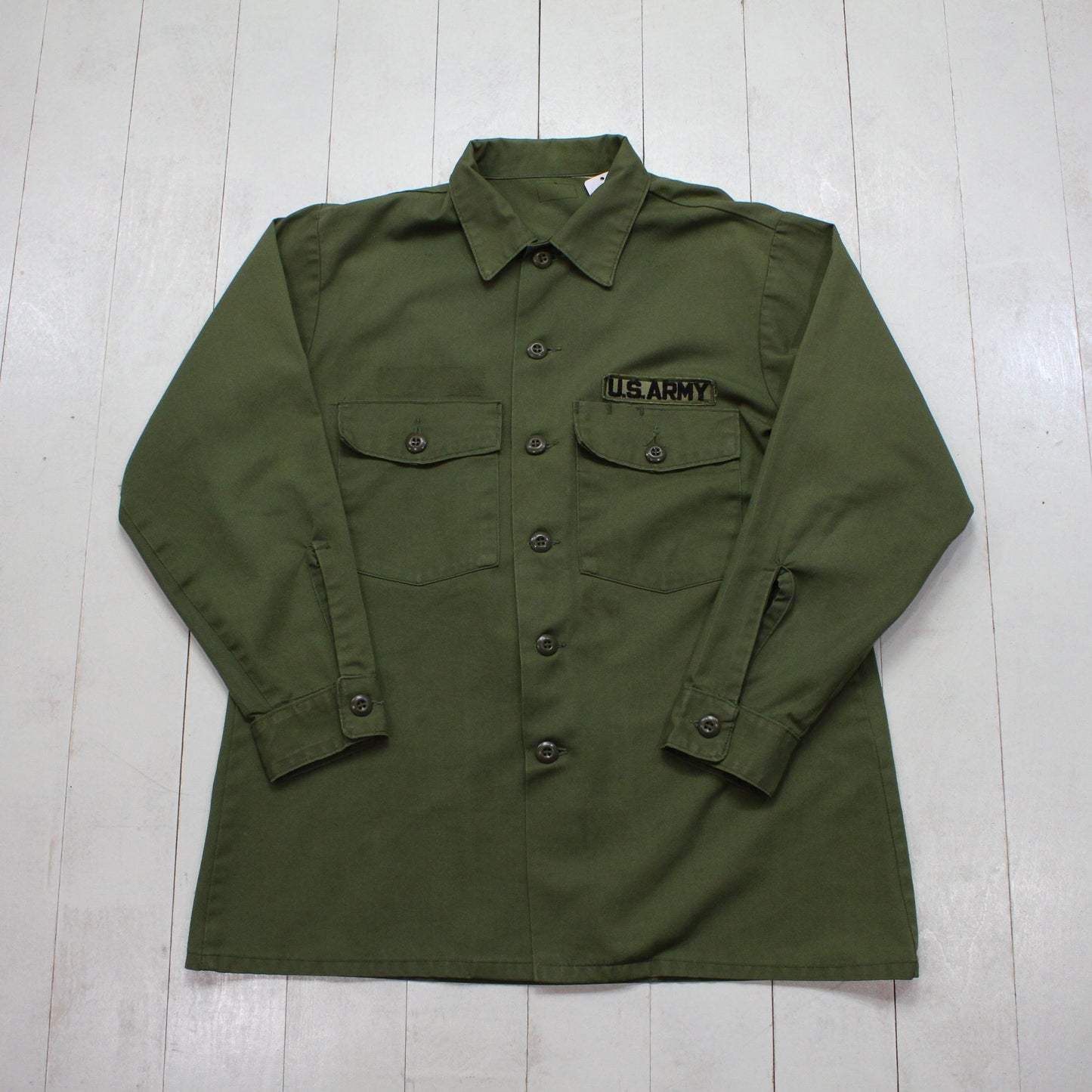 1970s/1980s US Army OG507 Field Shirt Size L