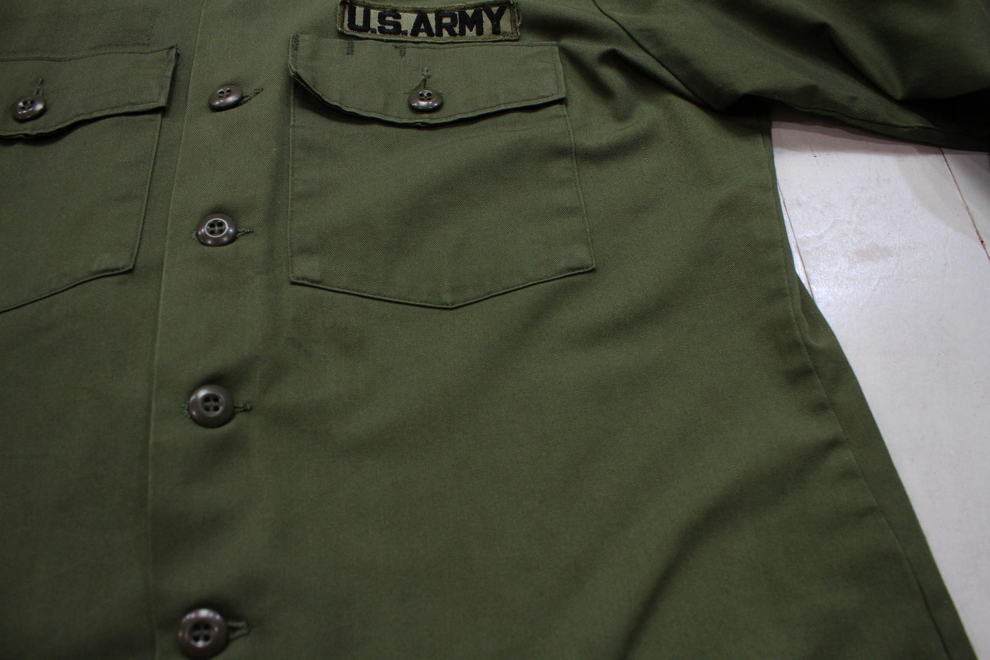 1970s/1980s US Army OG507 Field Shirt Size L