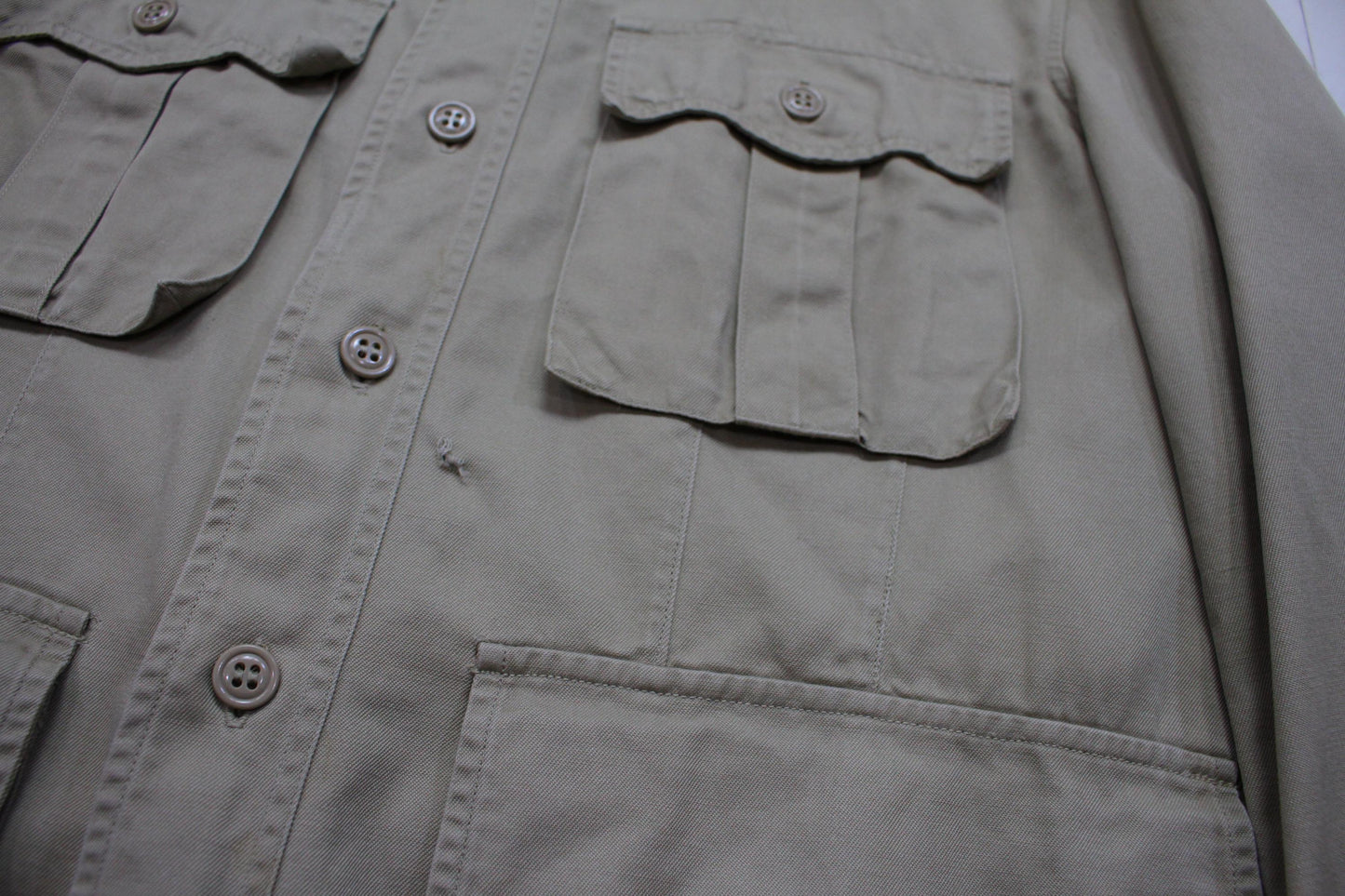 1950s/1960s US Air Force Khaki 4 Pocket Safari Shirt Jacket Size S/M