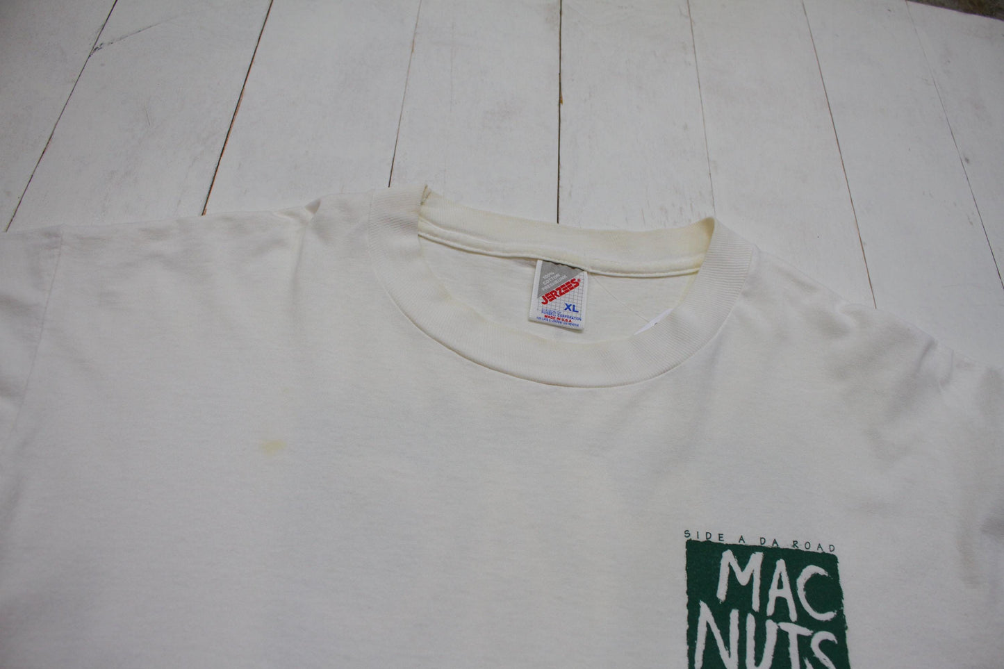 1990s Mac Nuts Side A Da Road Kauai Hawaii T-Shirt Made in USA Size L