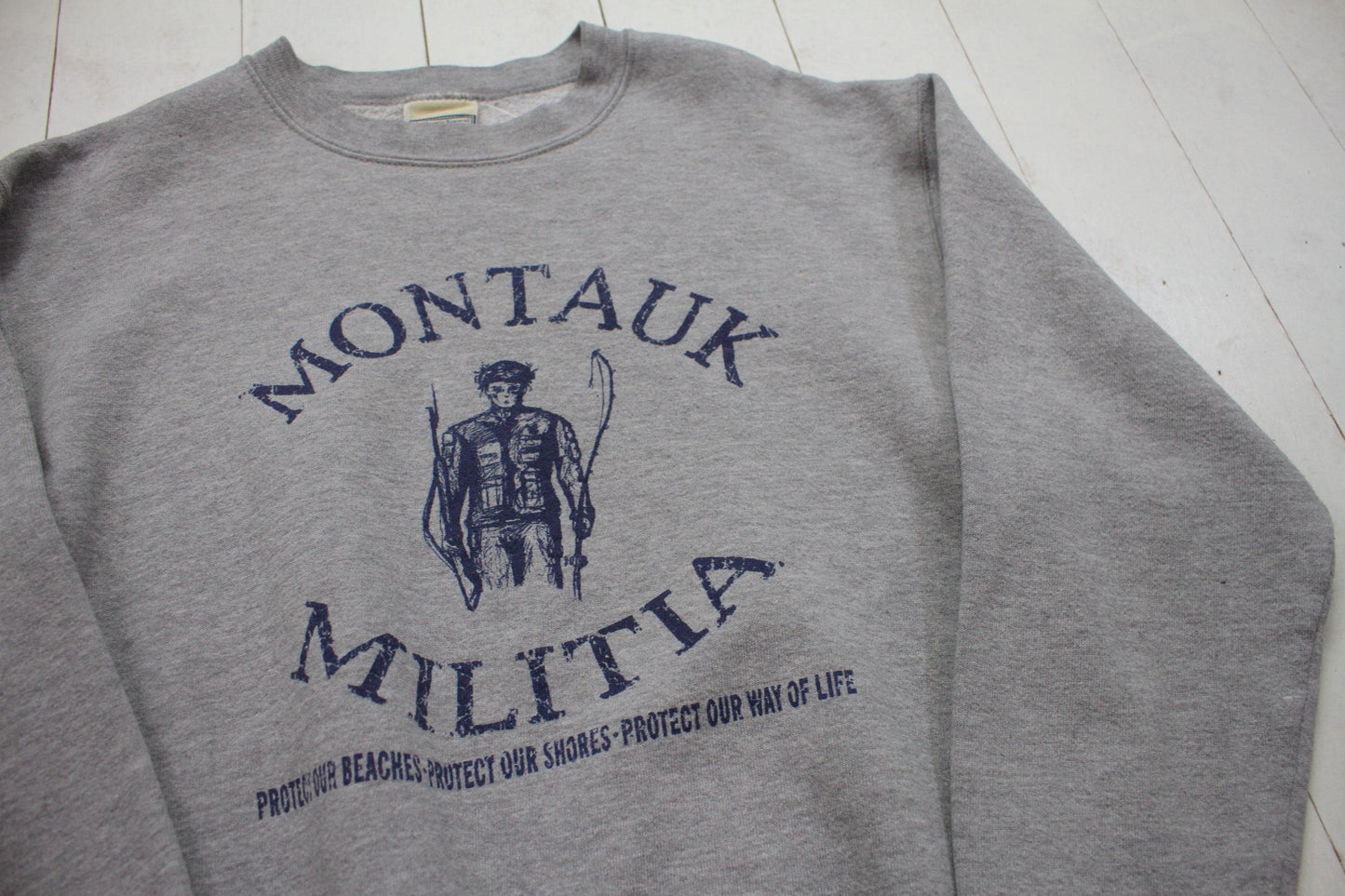 1990s/2000s Montauk Militia Fishing Sweatshirt Size S/M