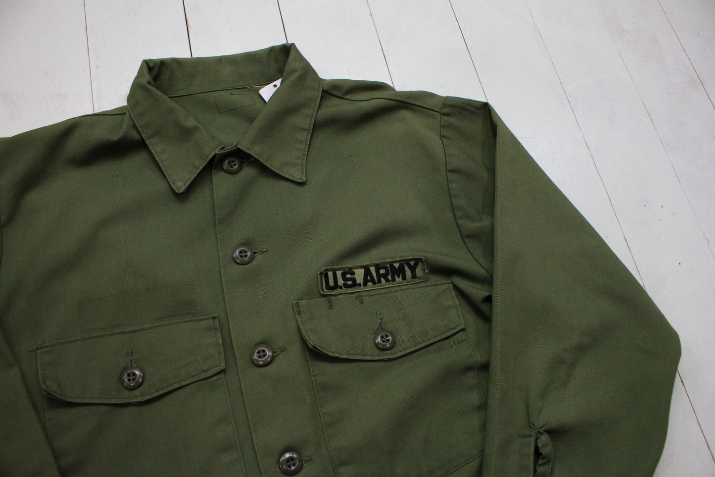 1970s/1980s US Army OG507 Field Shirt Size L