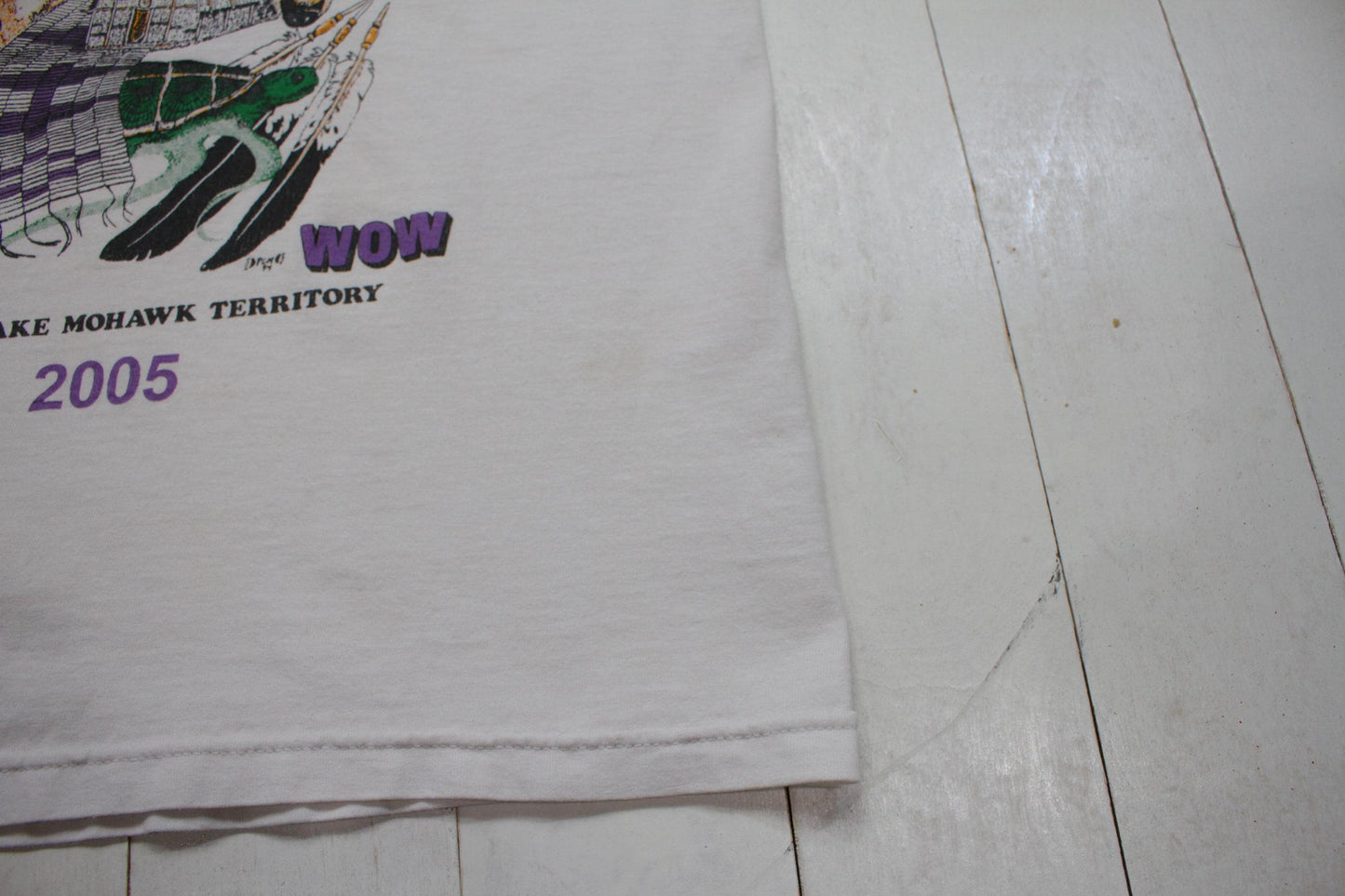 2000s Y2K 2002 Echoes of a Proud Nation Kahnawake Mohawk Territory Pow Wow Tank Top T-Shirt Size S