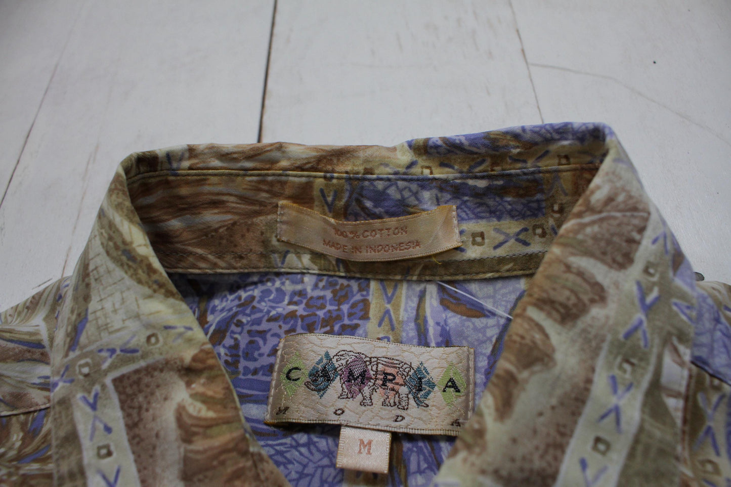 1980s/1990s Campia Tropical Pineapple Print Shortsleeve Hawaiian Shirt Size M/L
