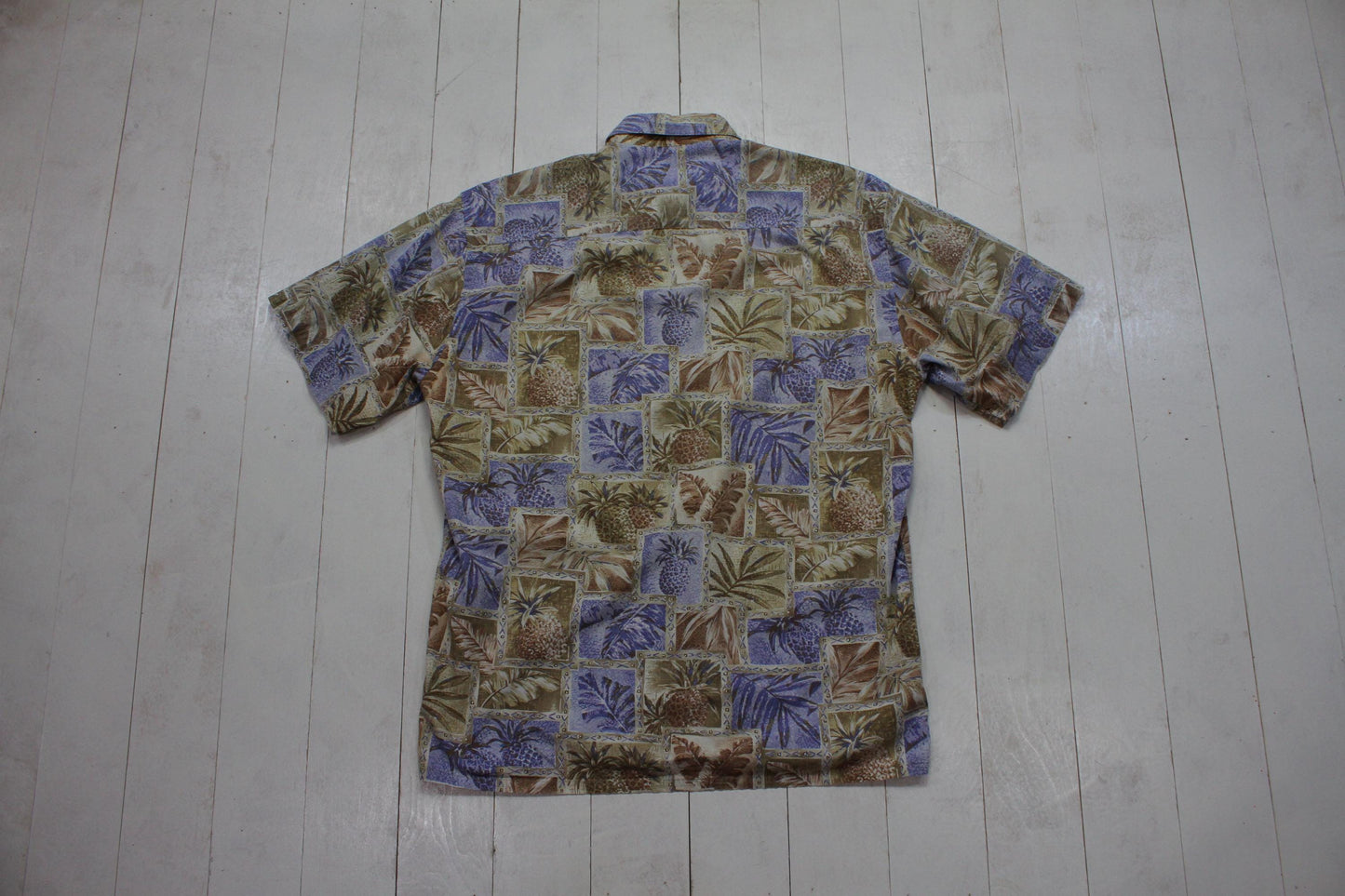 1980s/1990s Campia Tropical Pineapple Print Shortsleeve Hawaiian Shirt Size M/L